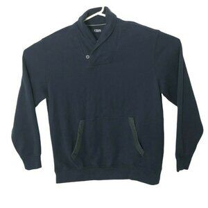 Chaps Sport Pullover Front Pocket Navy Blue Long Sleeve Mens XL TG EG Cotton
